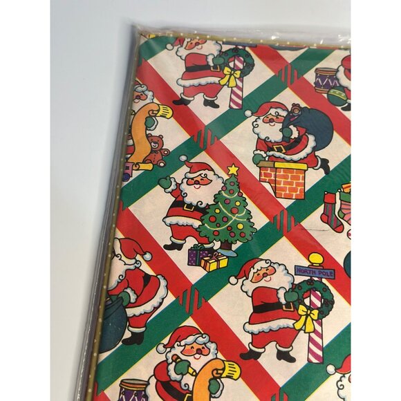 VTG Christmas Gift Wrap Set 20" X 30" 41.6 Sq Ft 10 Sheets 5 Designs Fox Valley - Picture 5 of 6